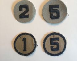 Corps of Cadets. Company number patches.