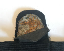 Cadet Corps C/M embroidered device for the combination cap (reverse). 1939-44.