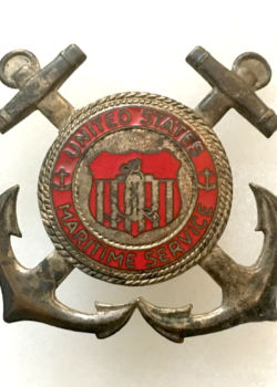 War Shipping Administration, U.S. Maritime Service training cadre CPO/trainee. 1942.