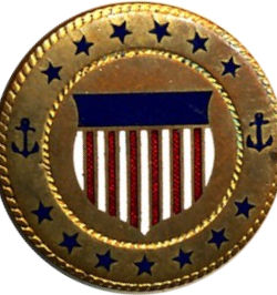 U.S. Maritime Service, training cadre brass collar dog. 1938-42.