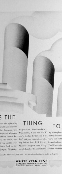 1929 IMM White Star Line advert