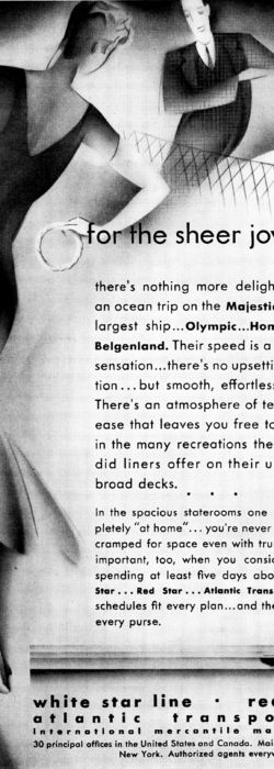1930 IMM White Star Line advert