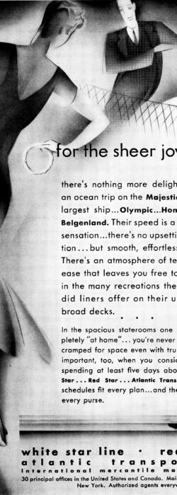 1930 IMM White Star Line advert