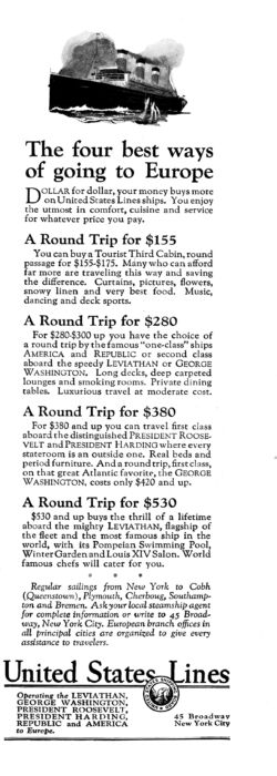 November 1925 USL advert